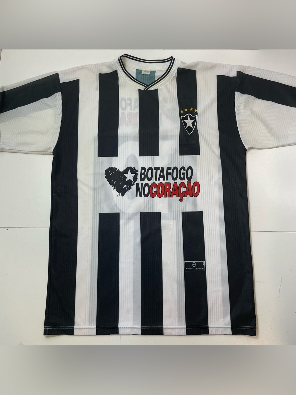 Botafogo no Coração FC Soccer Brazil Jersey Men size L Striped Victoria Sports